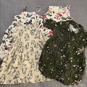 Toddler Girl Summer Dress Set Lot of 4 for Spring and Summer